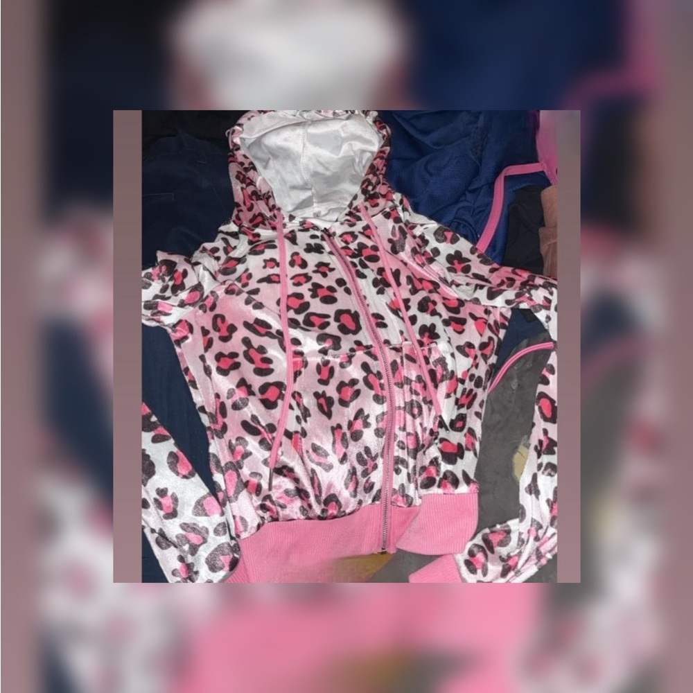 Pink Leopard Print Kids Jacket